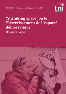 'Shrinking space' ou le 'Rétrécissement de l'espace' démocratique